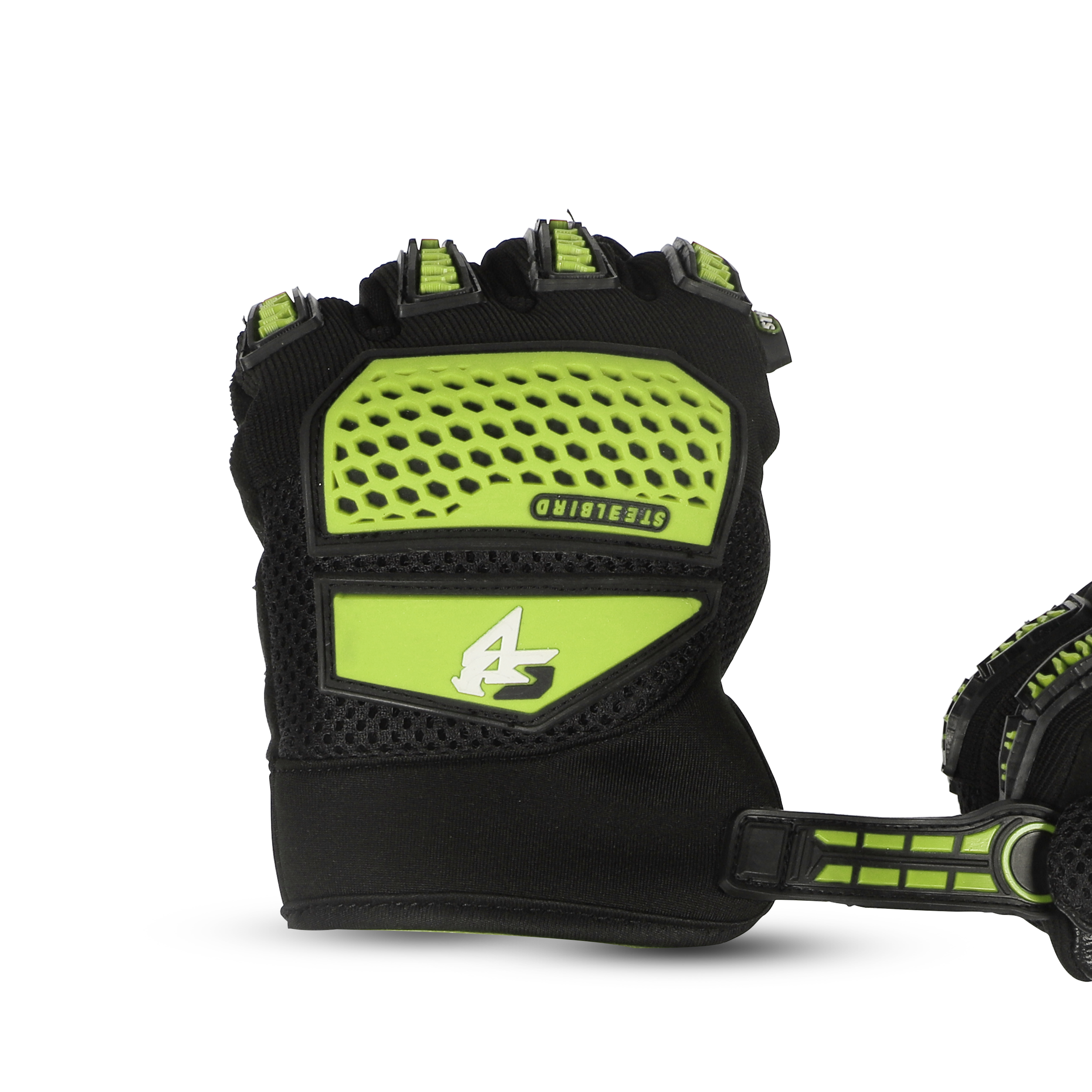 Steelbird Rider-Pro Full Finger Gloves- Neon